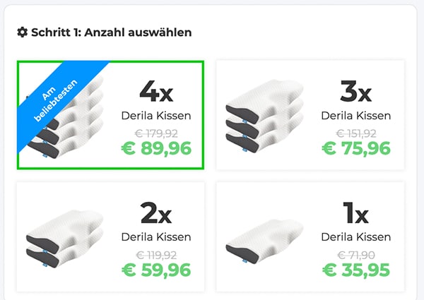 Derila Kissen Preis